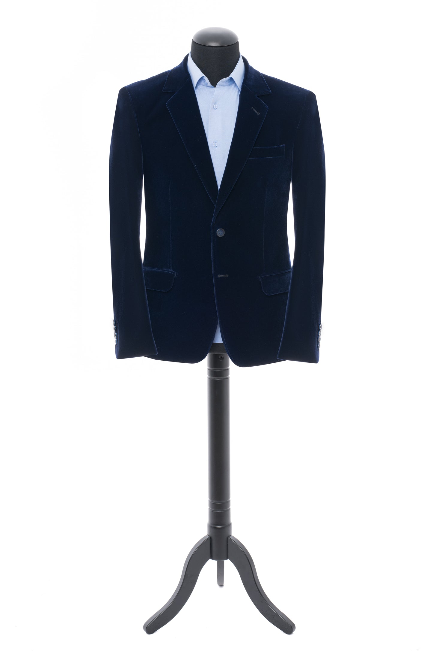 Sacou slim catifea albastru