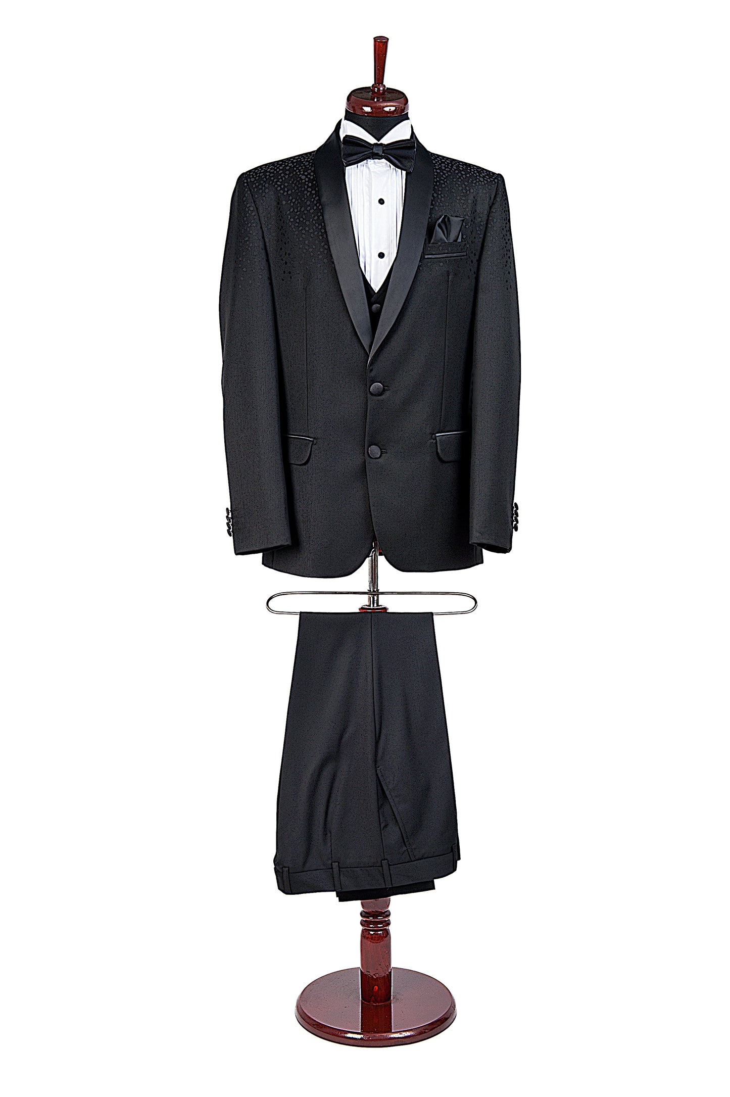 Costum ceremonie negru satinat