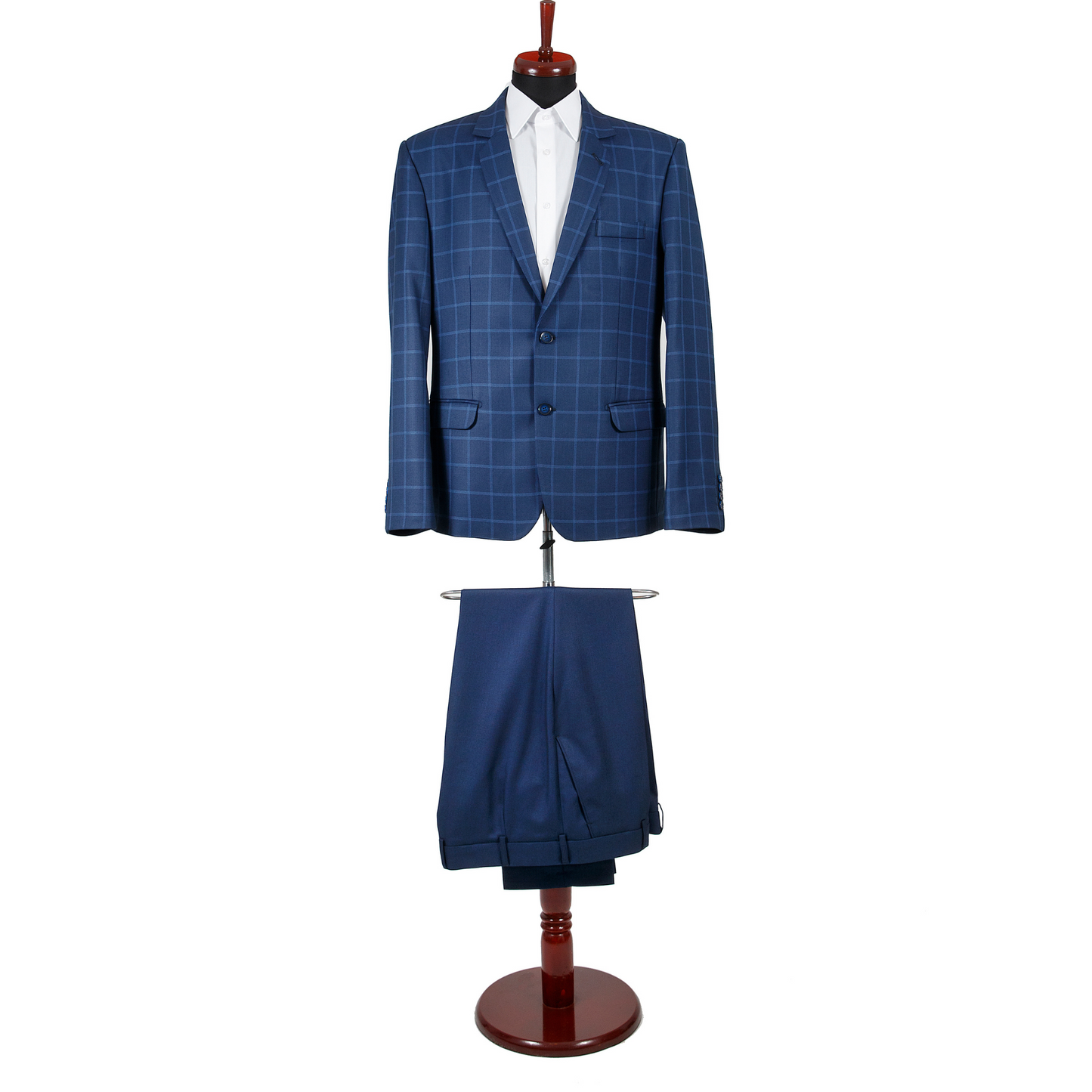 Costum clasic cu carouri albe