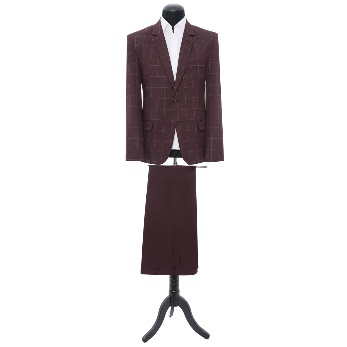 Costum slim vişiniu