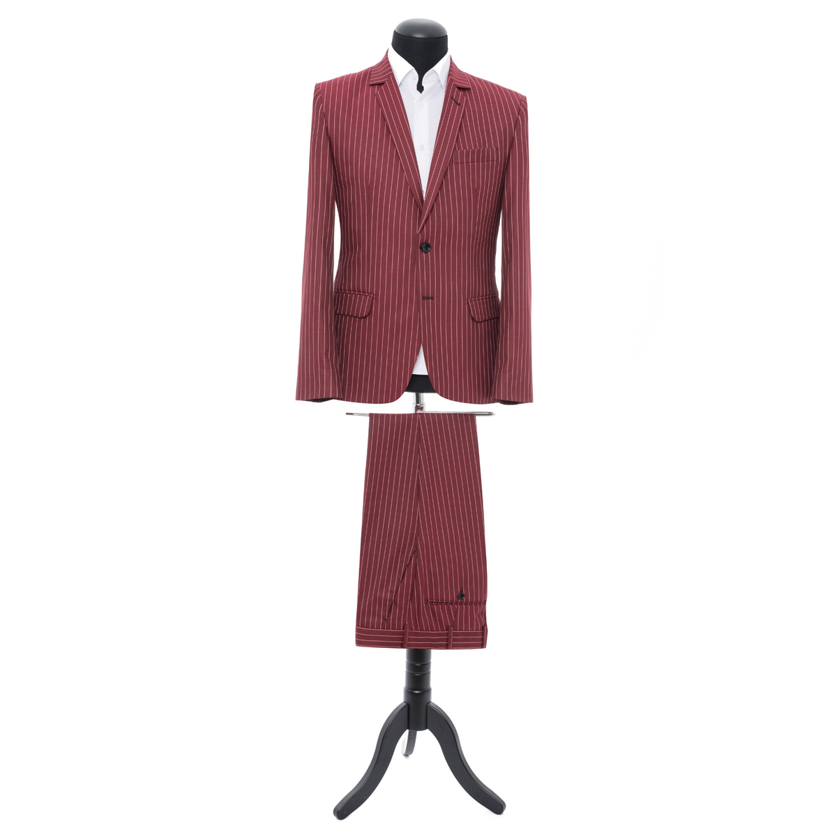 Costum slim roșu